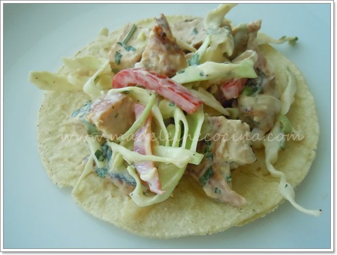 Tacos de ensalada de pollo