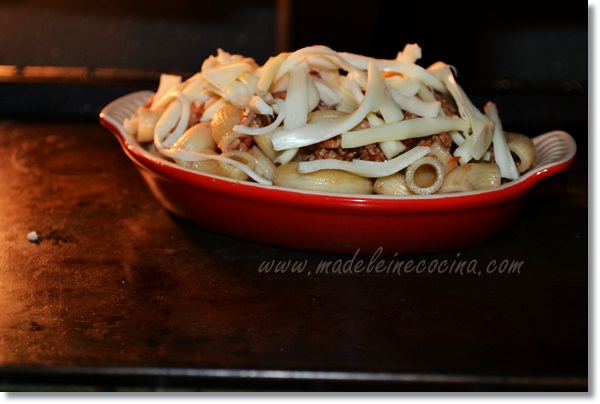 Pasta con carne al chipotle