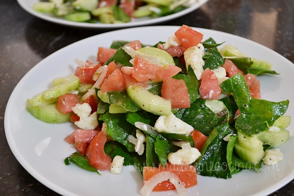 Ensalada picada fresca al limón