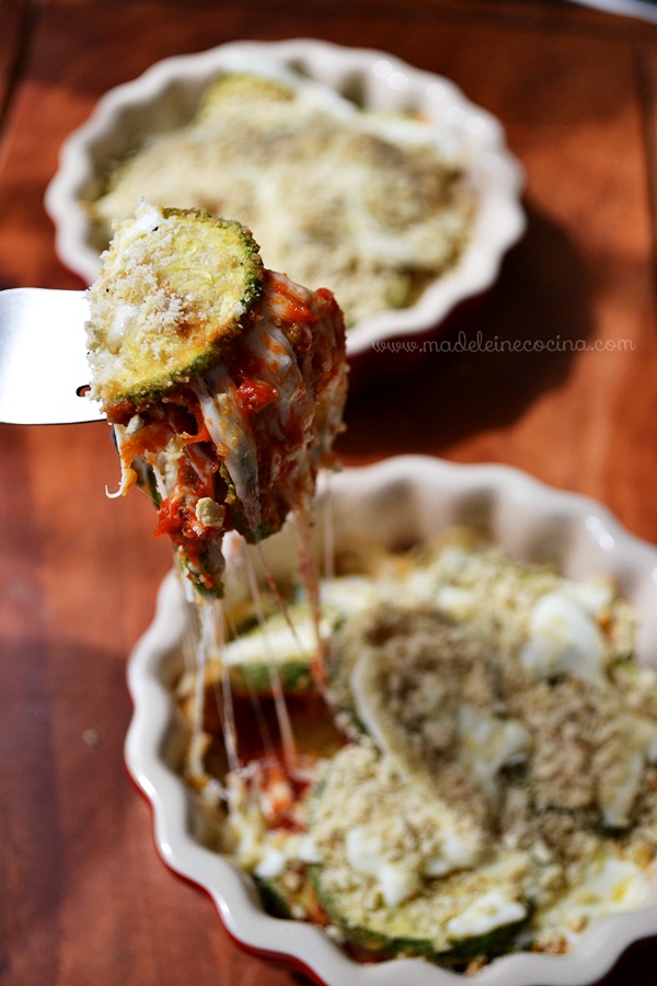 Calabacitas gratinadas con salsa marinara | Madeleine Cocina